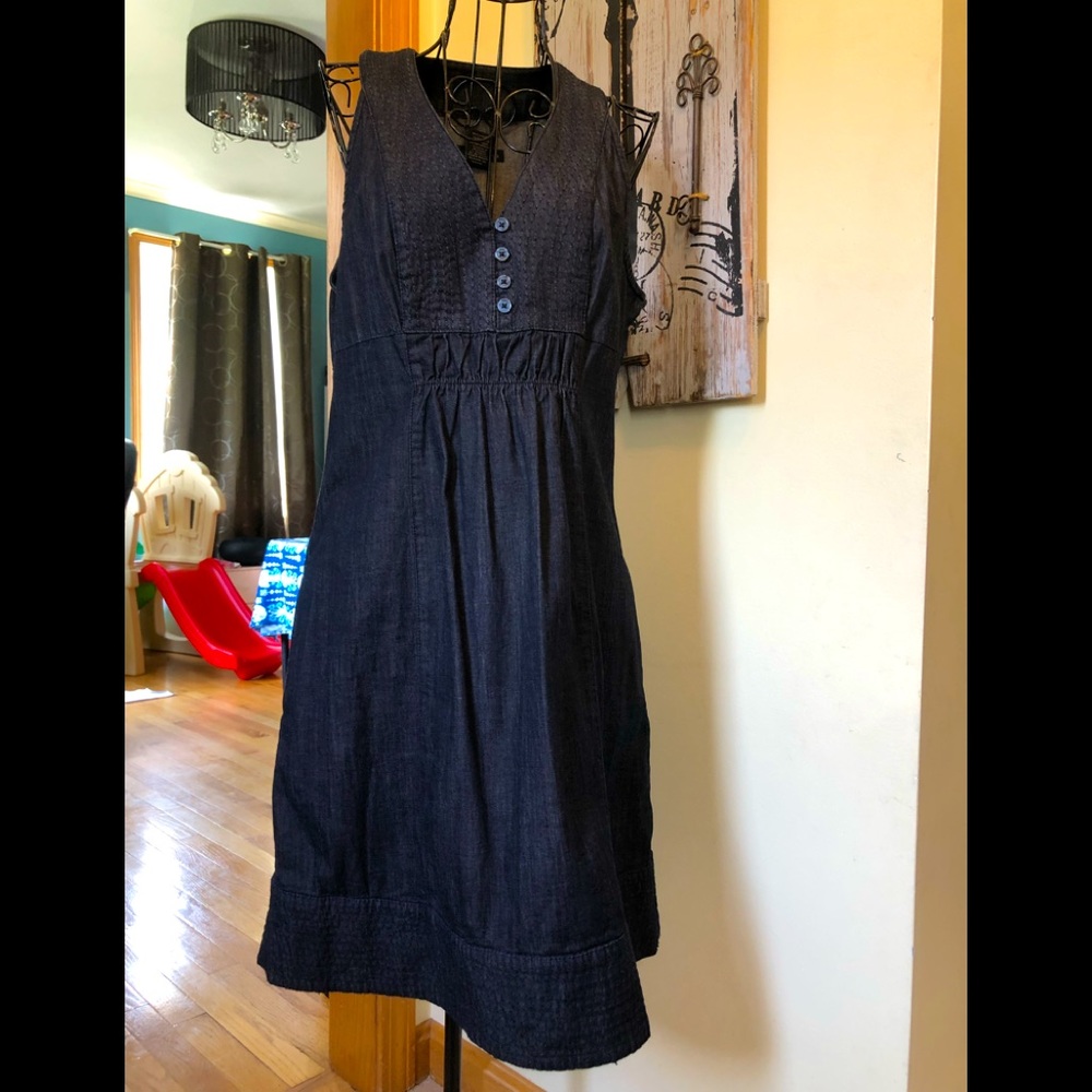 PL dark denim dress with pockets by Calvin Klein